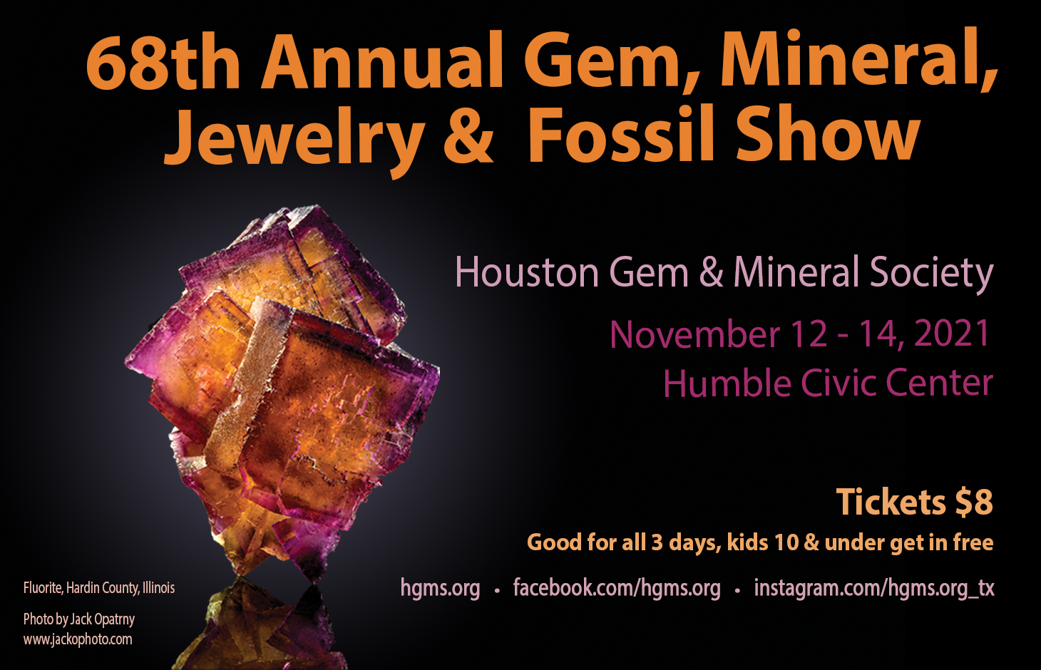 HGMS Gem, Mineral, & Fossil Show Houston Geological Society
